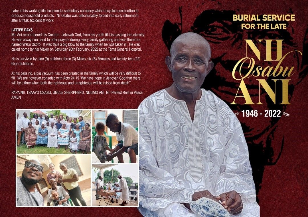 Canoe Vibes: Obituary Brochure—establishing family ties through funeral handouts