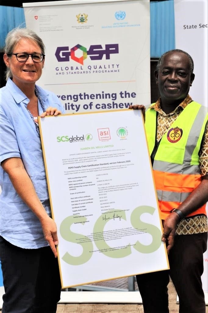 Juaben Oil Mills gets RSPO Certification