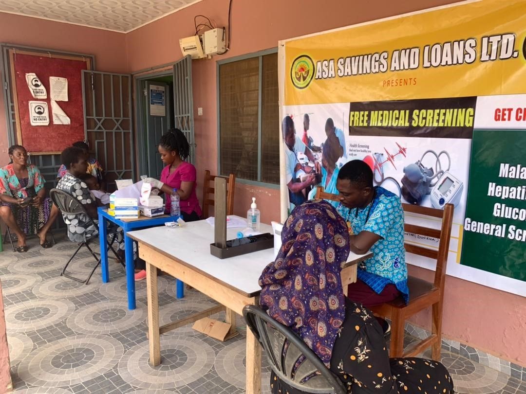 ASA Savings and Loans organizes free health screening for Dunkwa residents