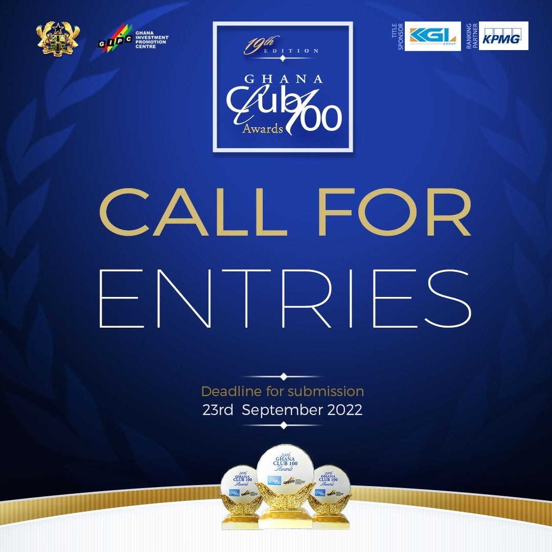 Nominations for 19th edition of Ghana Club 100 Awards open