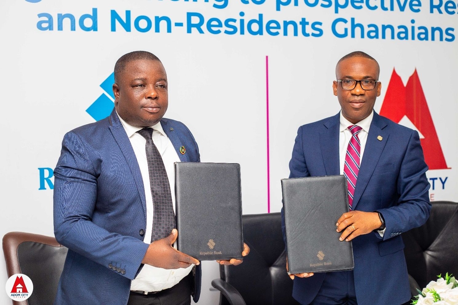 Adom City Estate signs mortgage MoU with Republic Bank