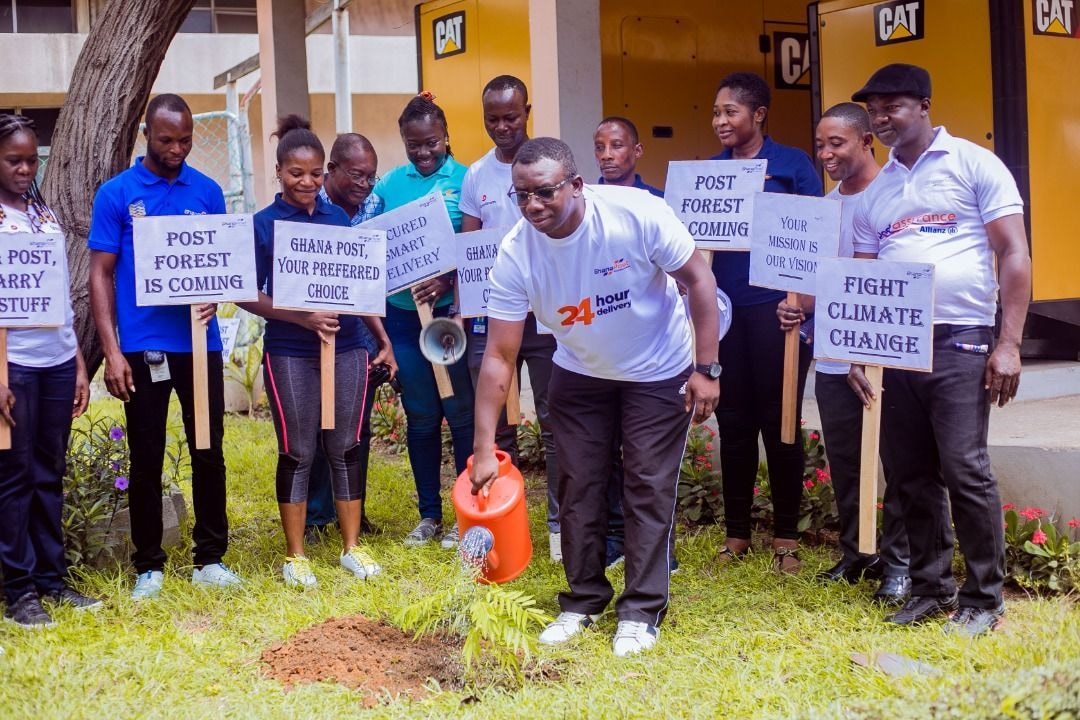 Ghana Post celebrates World Post Day with tree-planting exercise