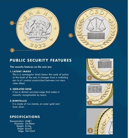 BoG upgrades one Ghana cedi coin