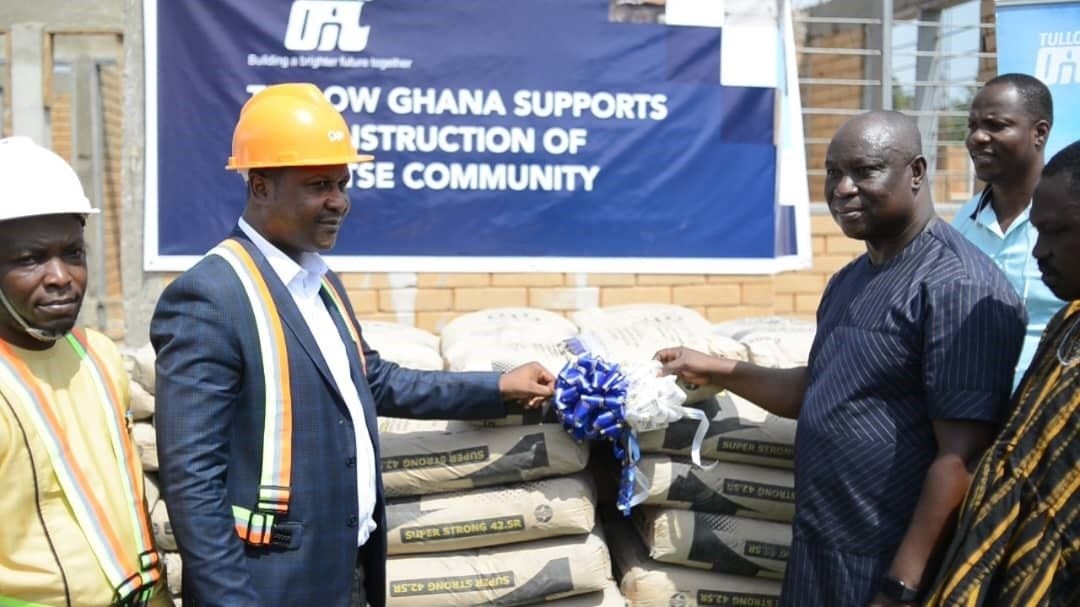 Tullow supports reconstruction of Appiatse Community with 4,000 bags of cement