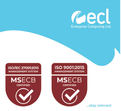 A double ISO certification:…a testament to ECL’s world-class quality and security standards