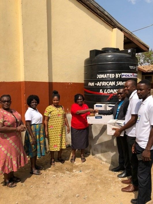Pan-African Savings and Loans donates to two institutions