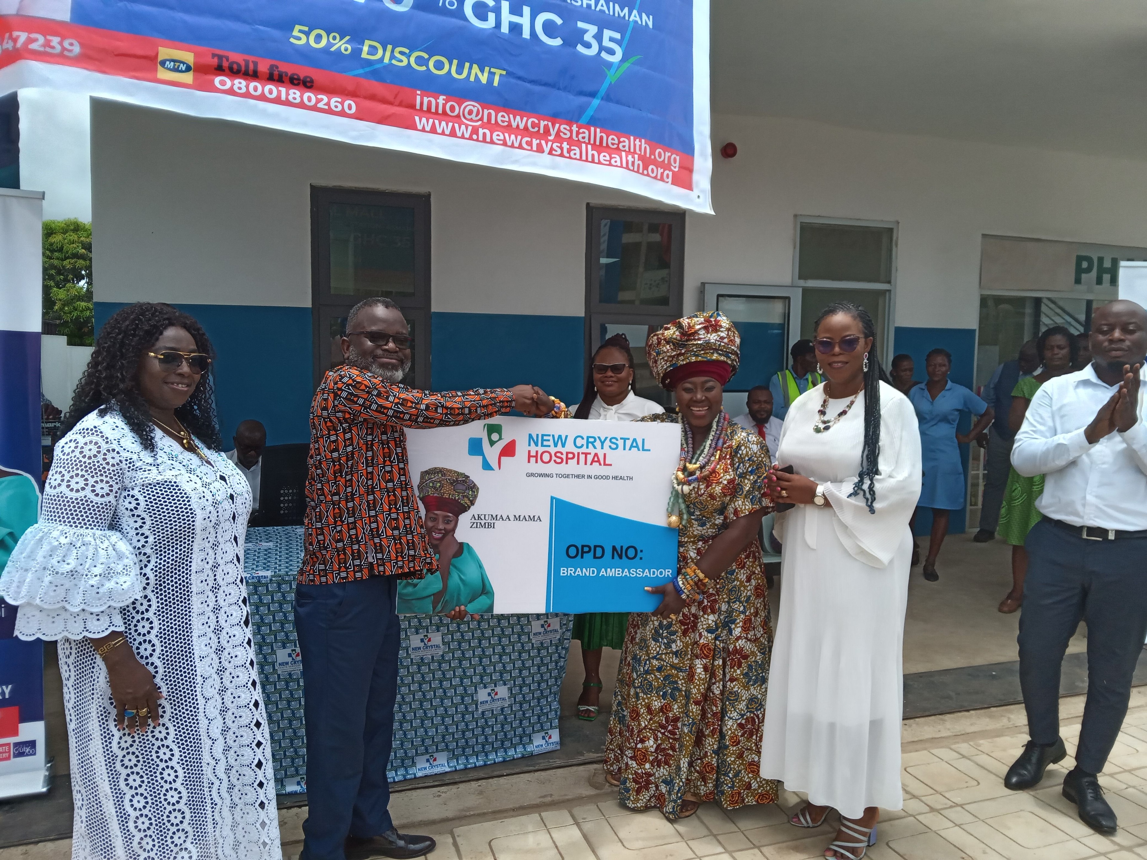 New Crystal Health Services outdoors Ekumah Mama Zimbi as brand ambassador