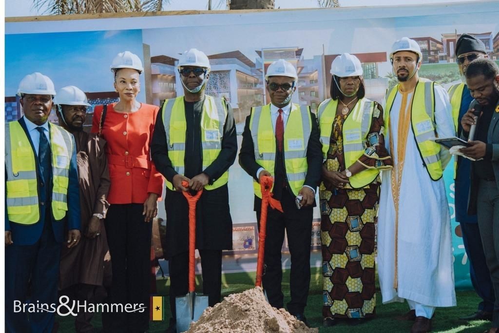 Sod cut for construction of Pan-African Mall