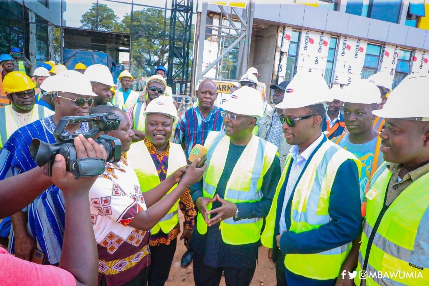 Bawumia impressed with the progress of work on GNPC operational office