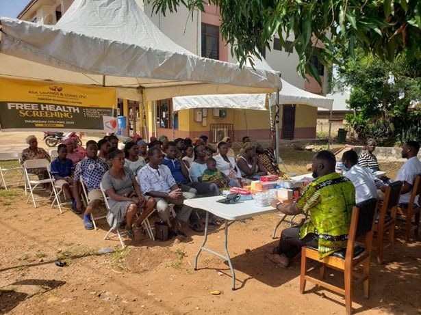 ASA Savings and Loans Abesim, Berekum Business Centres organise health screening