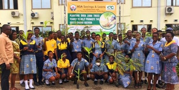 Over 200 tree seedlings planted by ASA Savings and Loans Limited at Sutesco