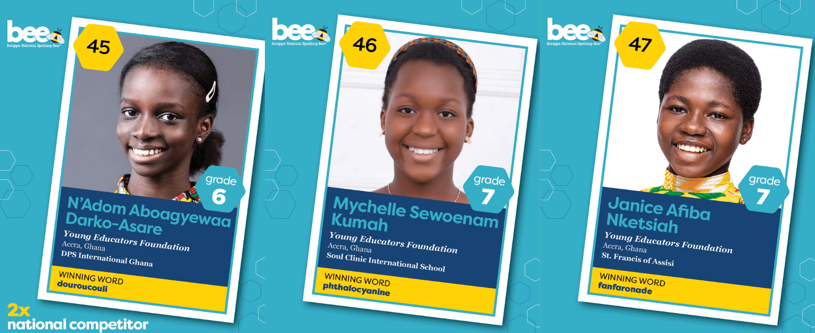3 Ghanaian girls head to the USA to compete in the 94th Scripps National Spelling Bee