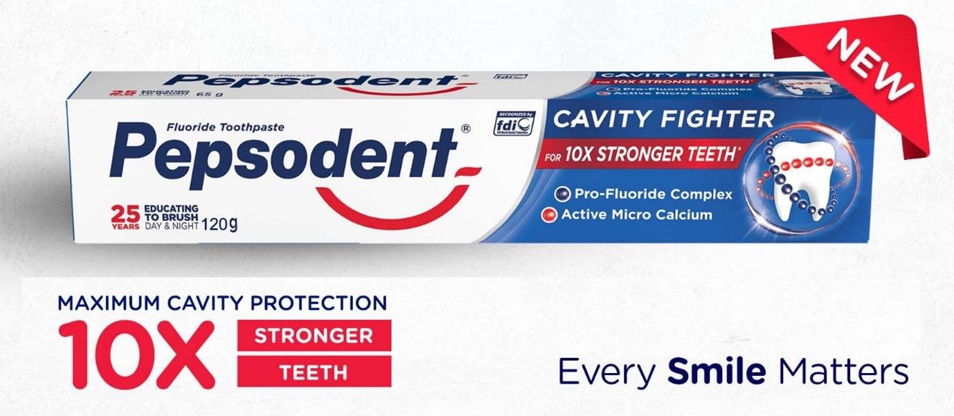 Pepsodent now available in new 120gram pack
