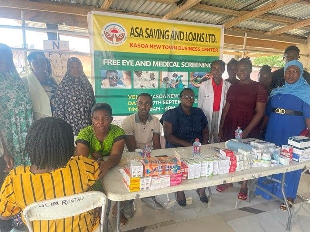 ASA Savings and Loans organises medical screening at Kasoa, Agona Swedru