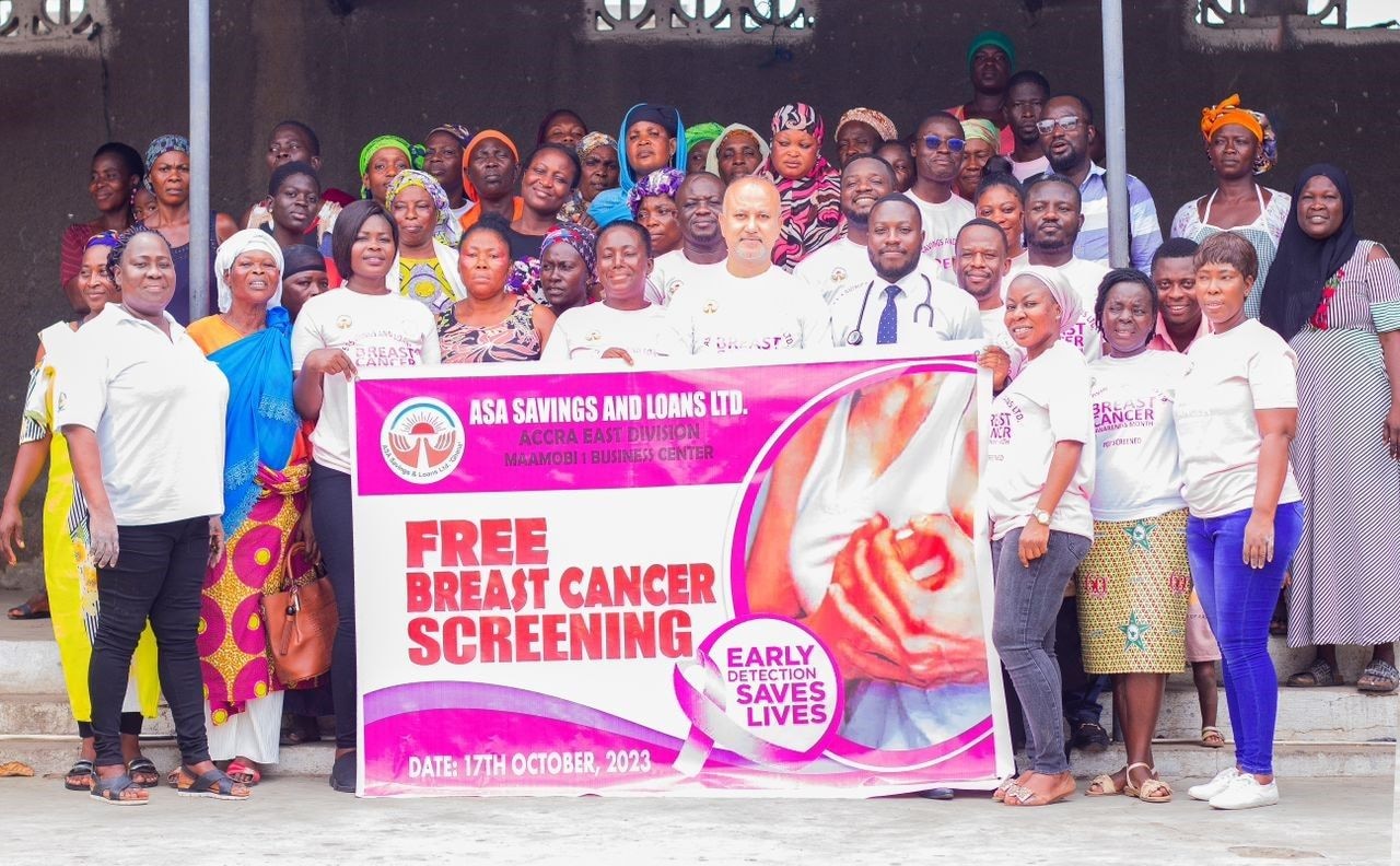 ASA Savings and Loans organises free breast screening exercise at Nima, Achimota mkt