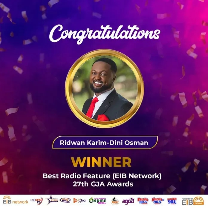 EIB’s Development Journalist wins best Radio Feature Reporting Award