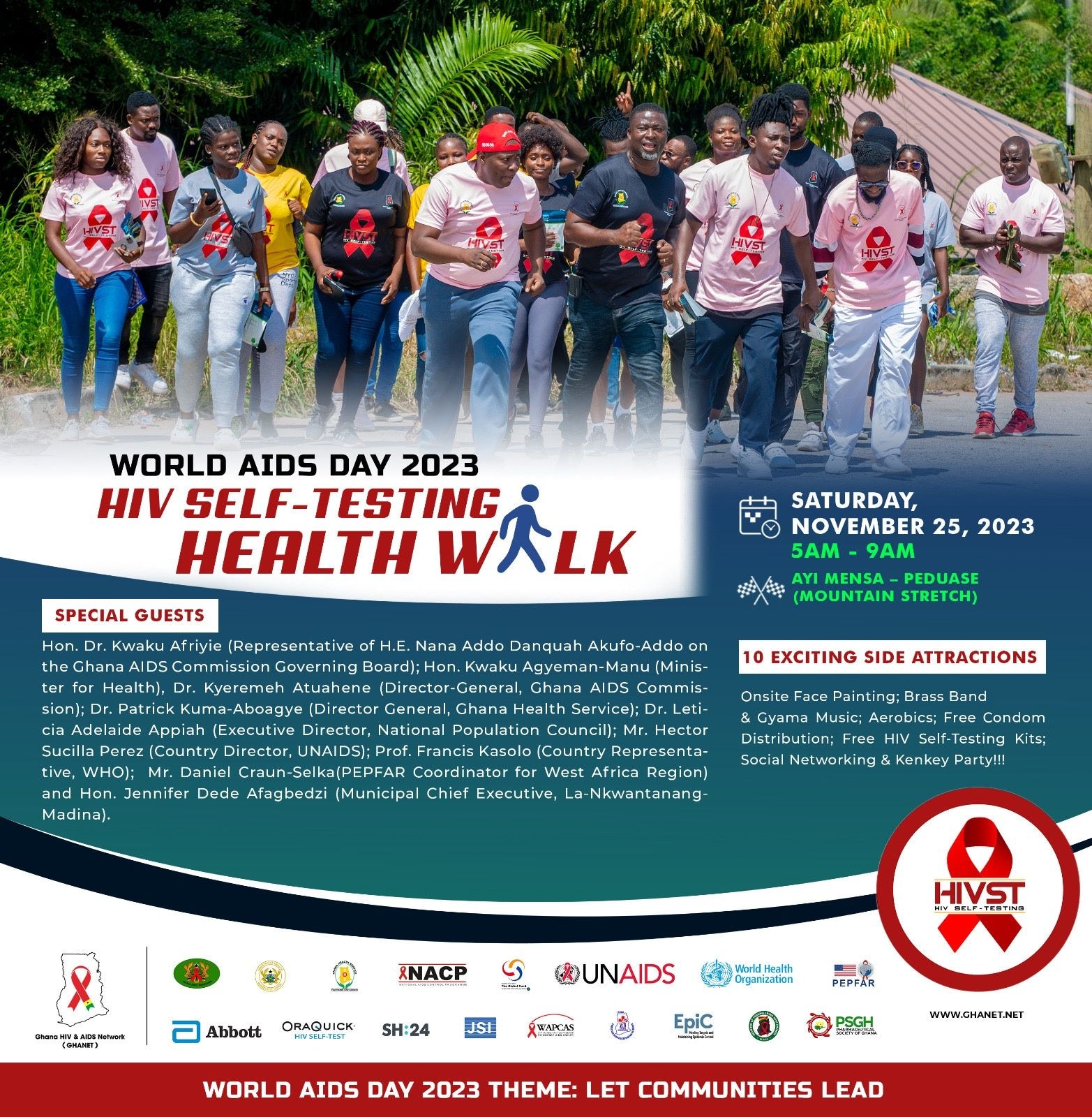 World AIDS Day 2023 health walk to create awareness about HIV self-testing