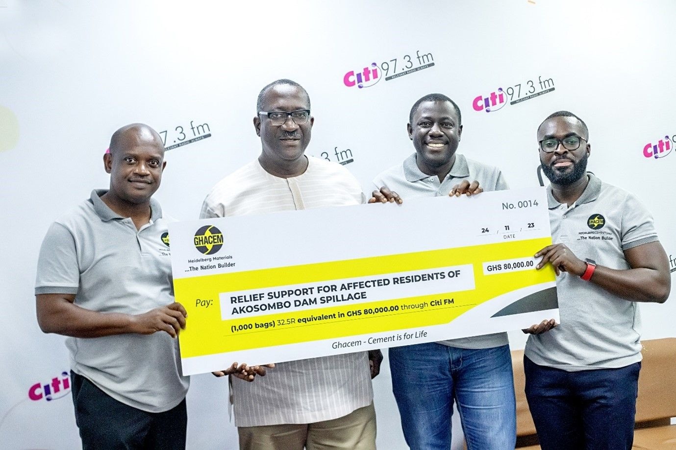 GHACEM supports construction of settlement centres for Akosombo Dam spillage victims