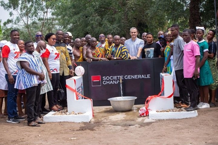Societe Generale inaugurates new borehole at Kpenoe