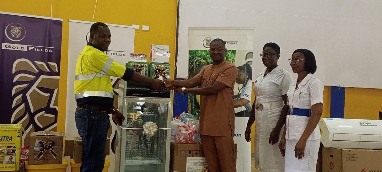 Gold Fields Foundation donate assorted items to Health Centres and Security Agencies