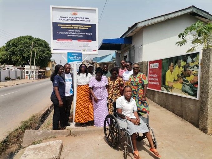 Pan-African donates to the Ghana Society for the Socially Disadvantage