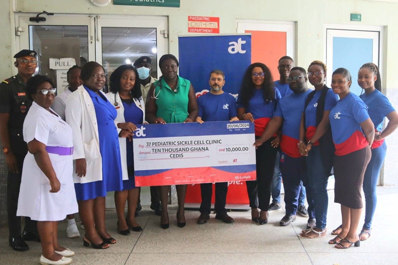 AT donates GHC 10,000 to Pediatric Sickle Cell Clinic of 37 Military Hospital