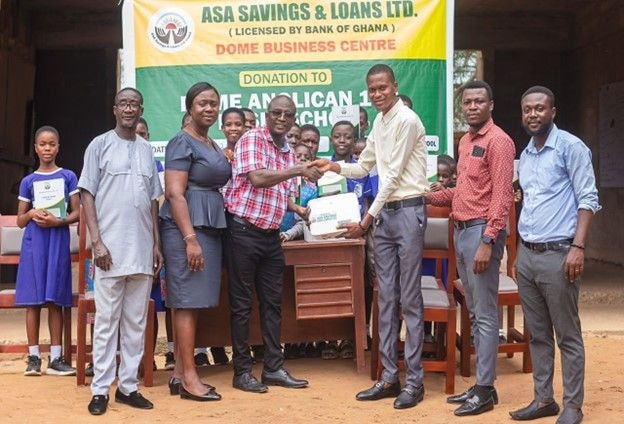 ASA Savings and Loans supports Dome Anglican 1 & 3 Basic School with ICT equipment