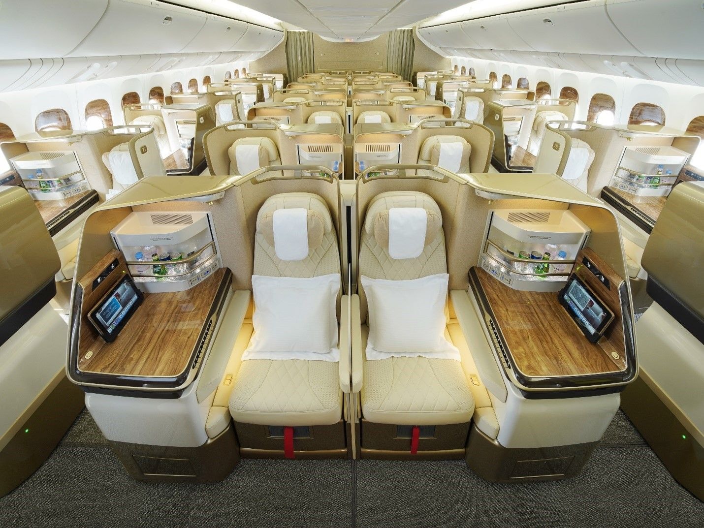 Emirates' first retrofitted 777 aircraft featuring latest cabin interiors takes off to Geneva