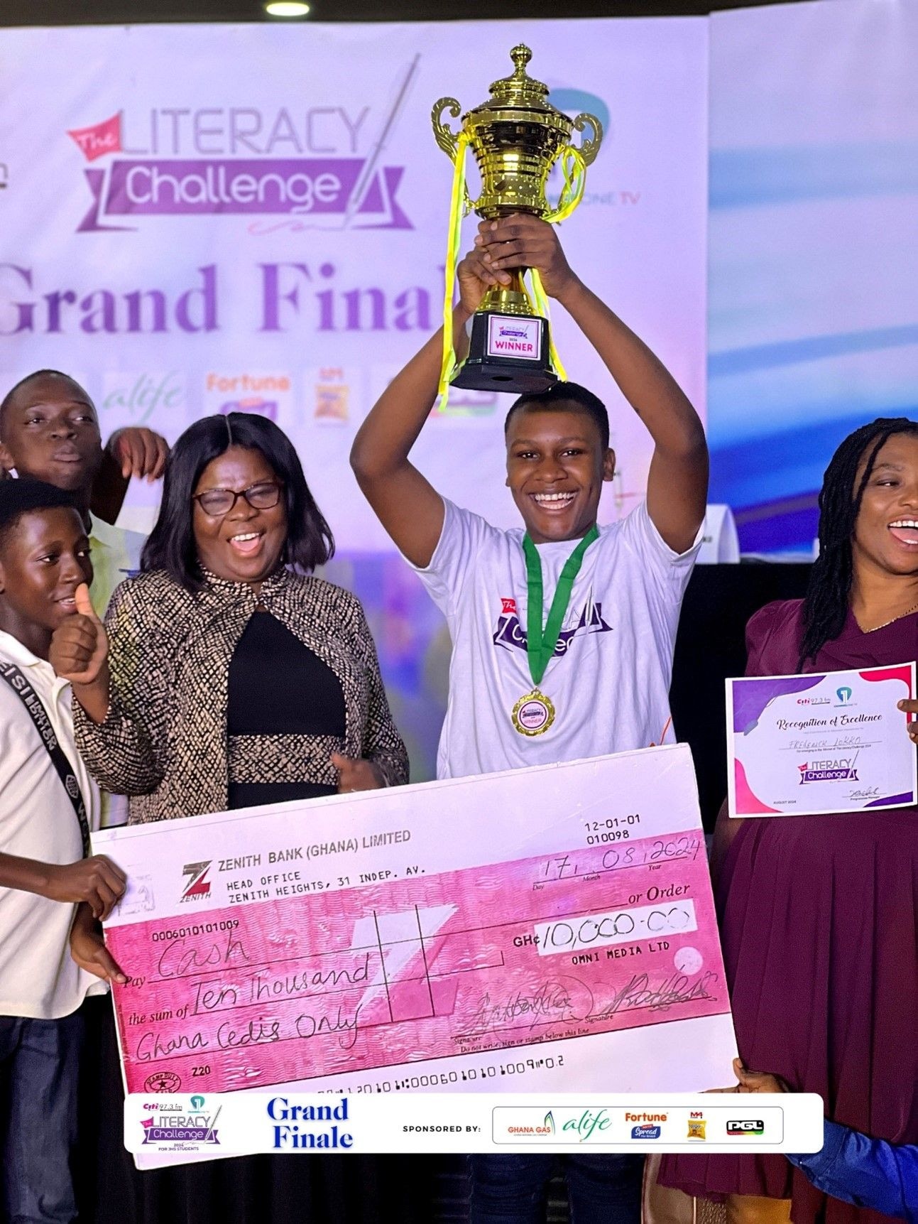 Frederick Lokko of Covenant Presby wins 2024 Literacy Challenge