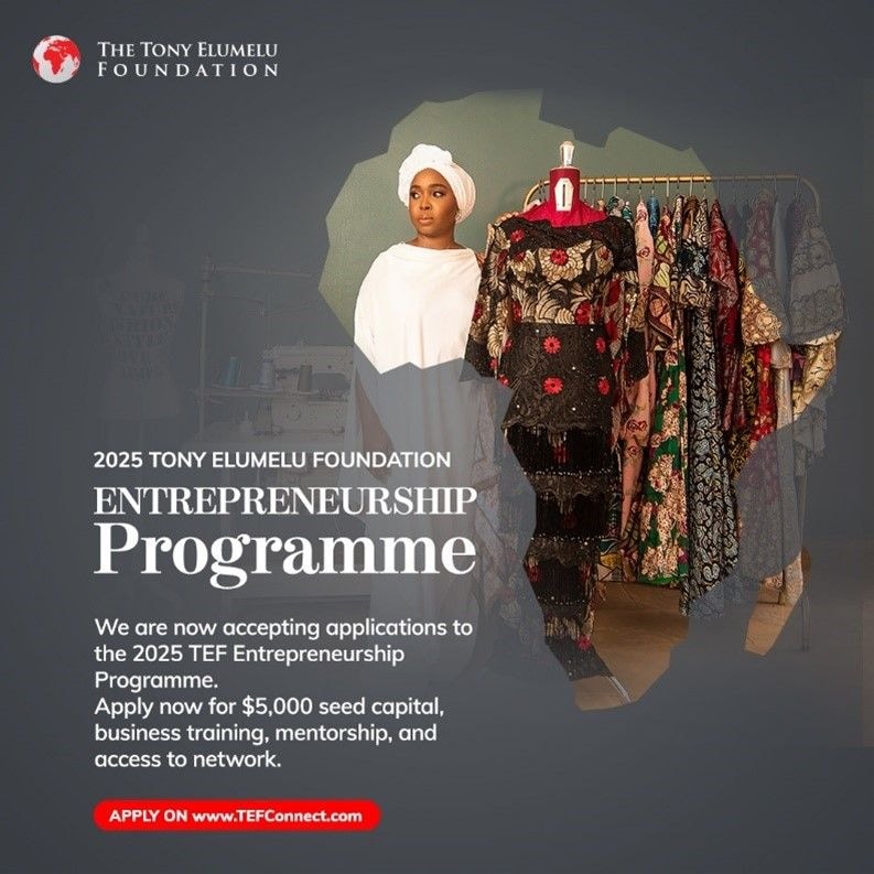 The Tony Elumelu Foundation 2025 Entrepreneurship Programmes open