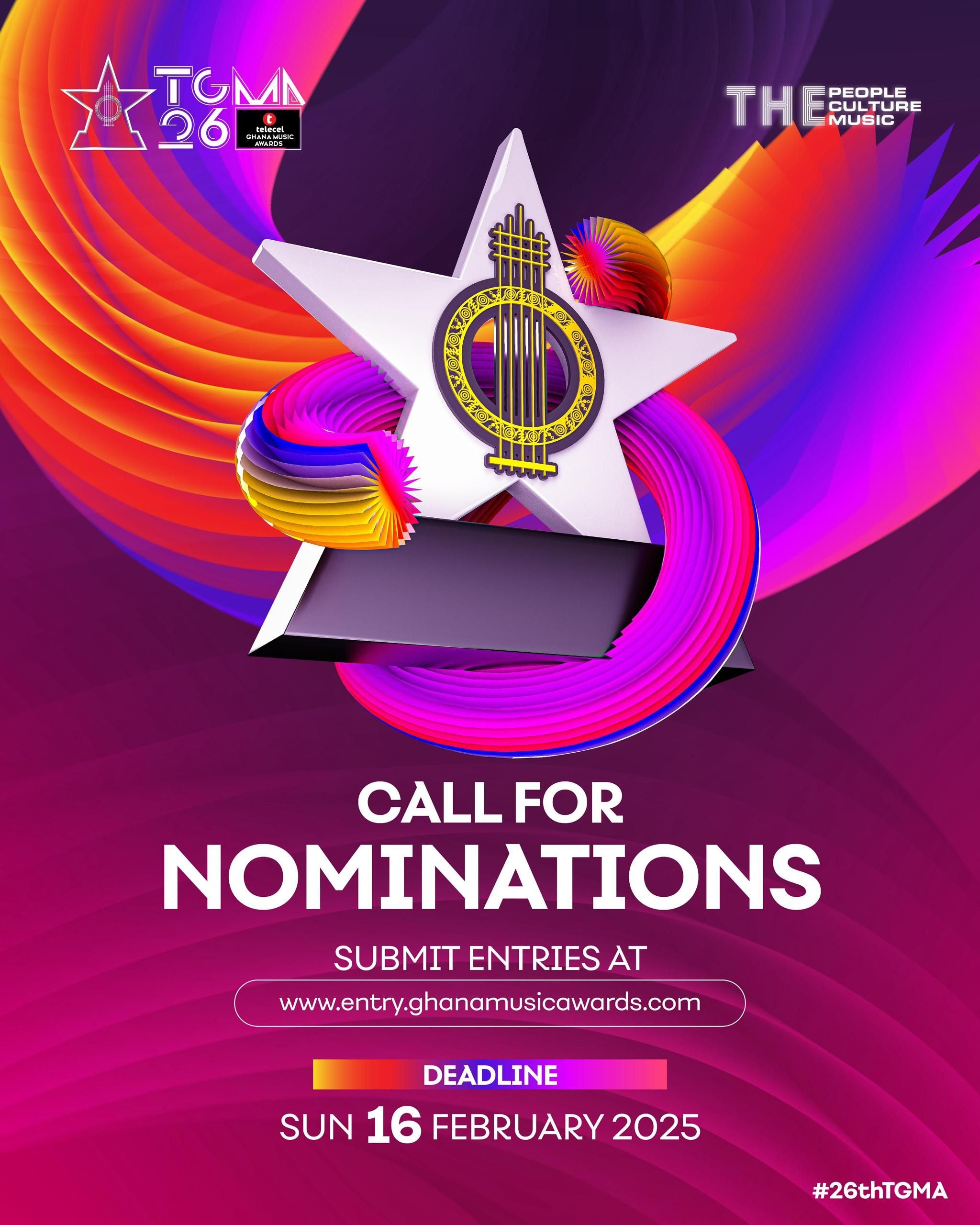 Nominations open for 26th TGMAs