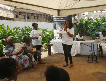 QPMF, Reroy Cables and Agarwal Hospital offer free eye screening to market women on International Women’s Day
