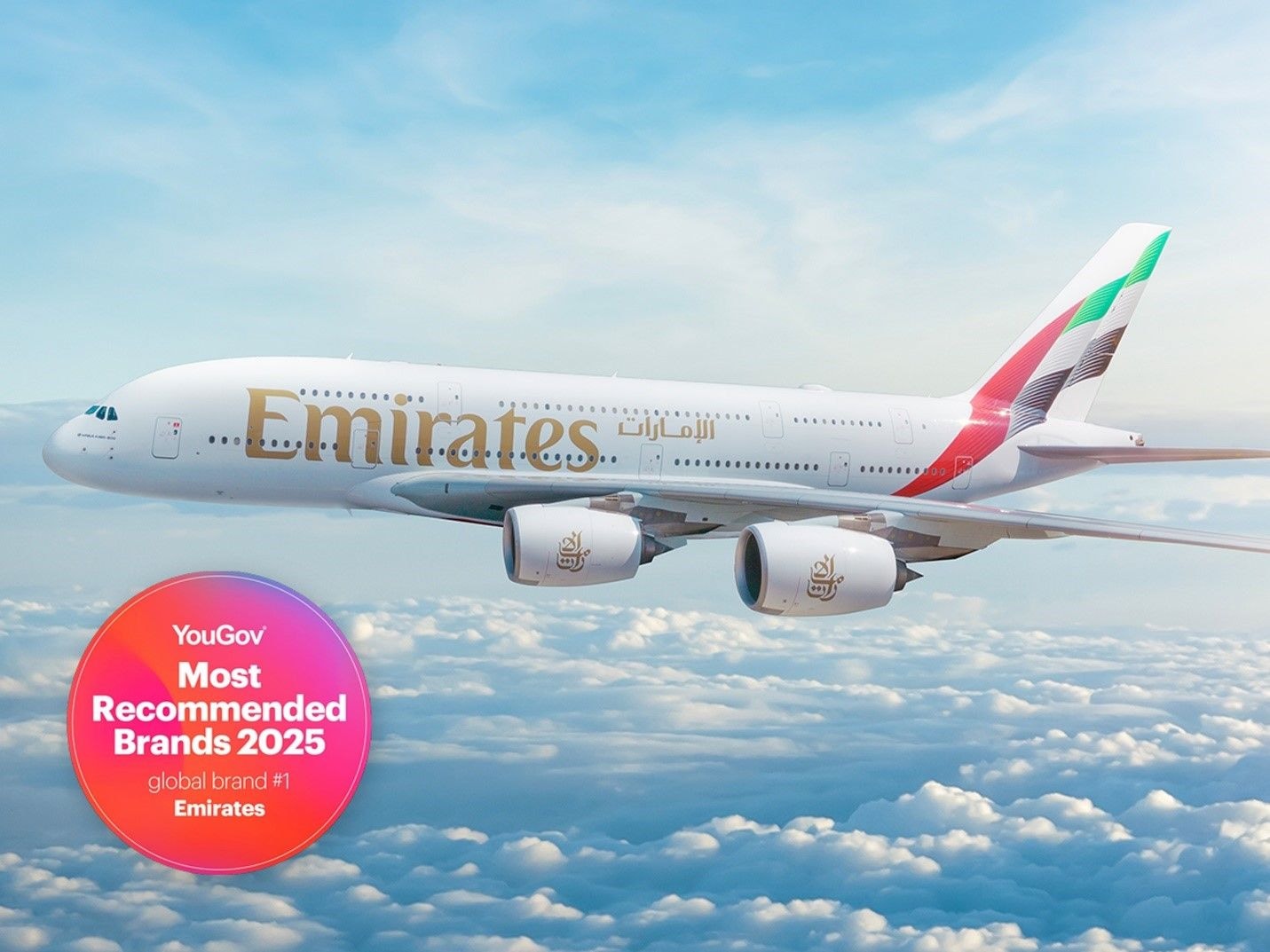 Emirates recognised as 2025’s most recommended Global Brand by YouGov