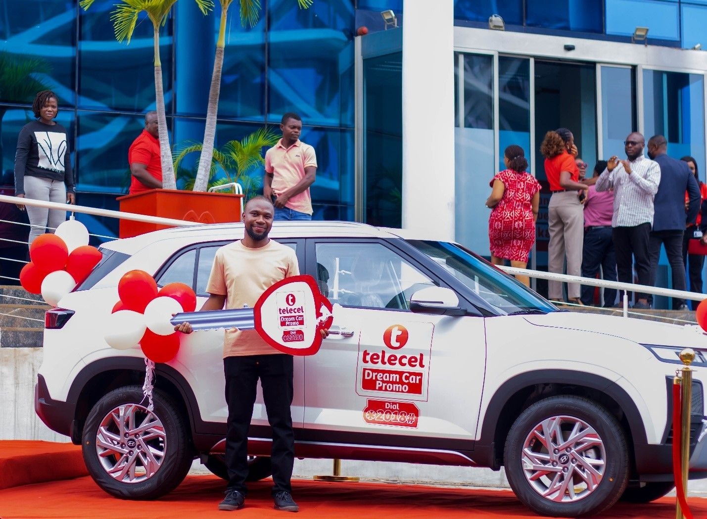 Telecel rewards12th Dream Car promo winner with brand-new Hyundai Creta