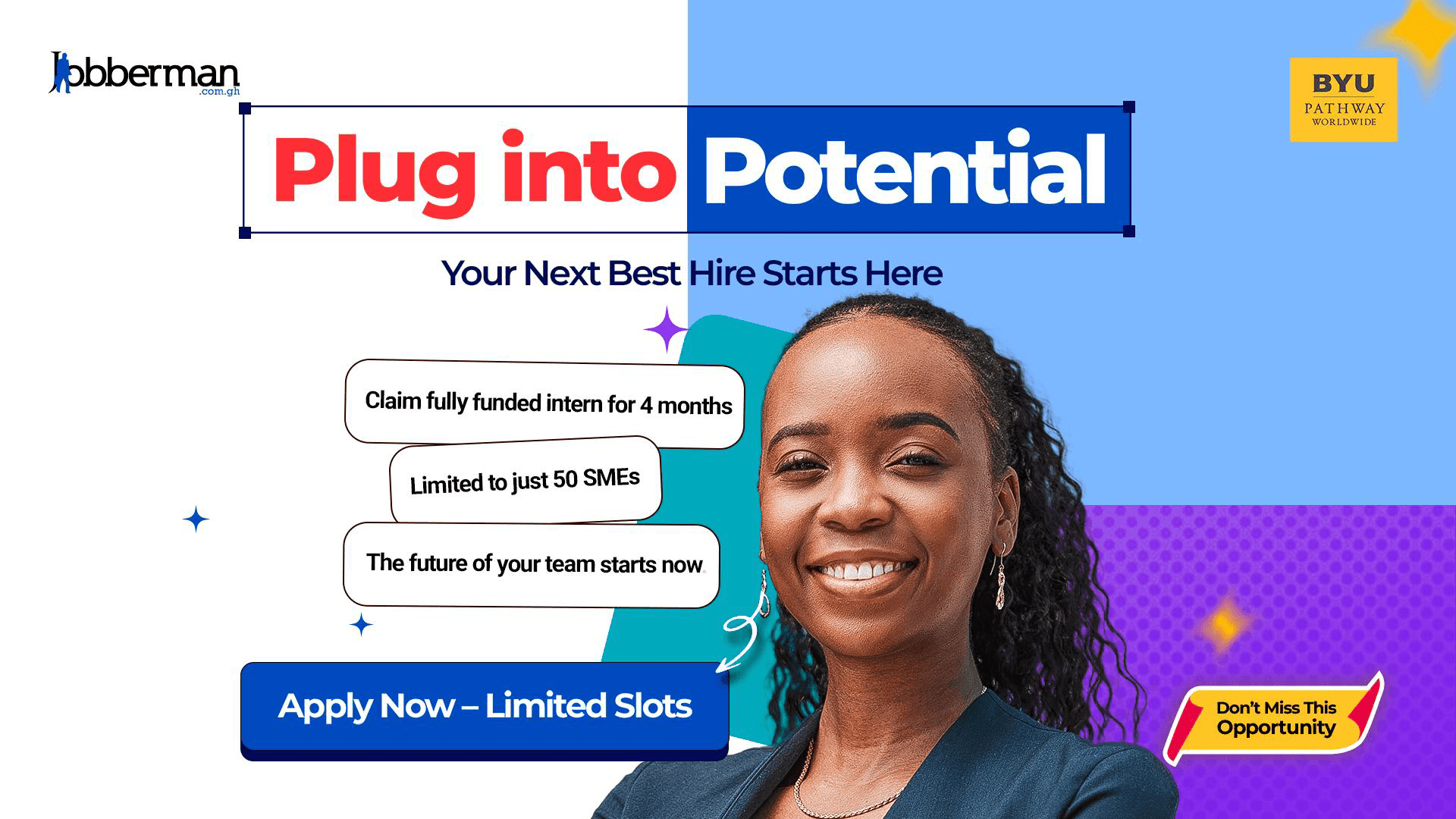 Jobberman urges employers to secure free slots in the BYU pathway fully paid internship program