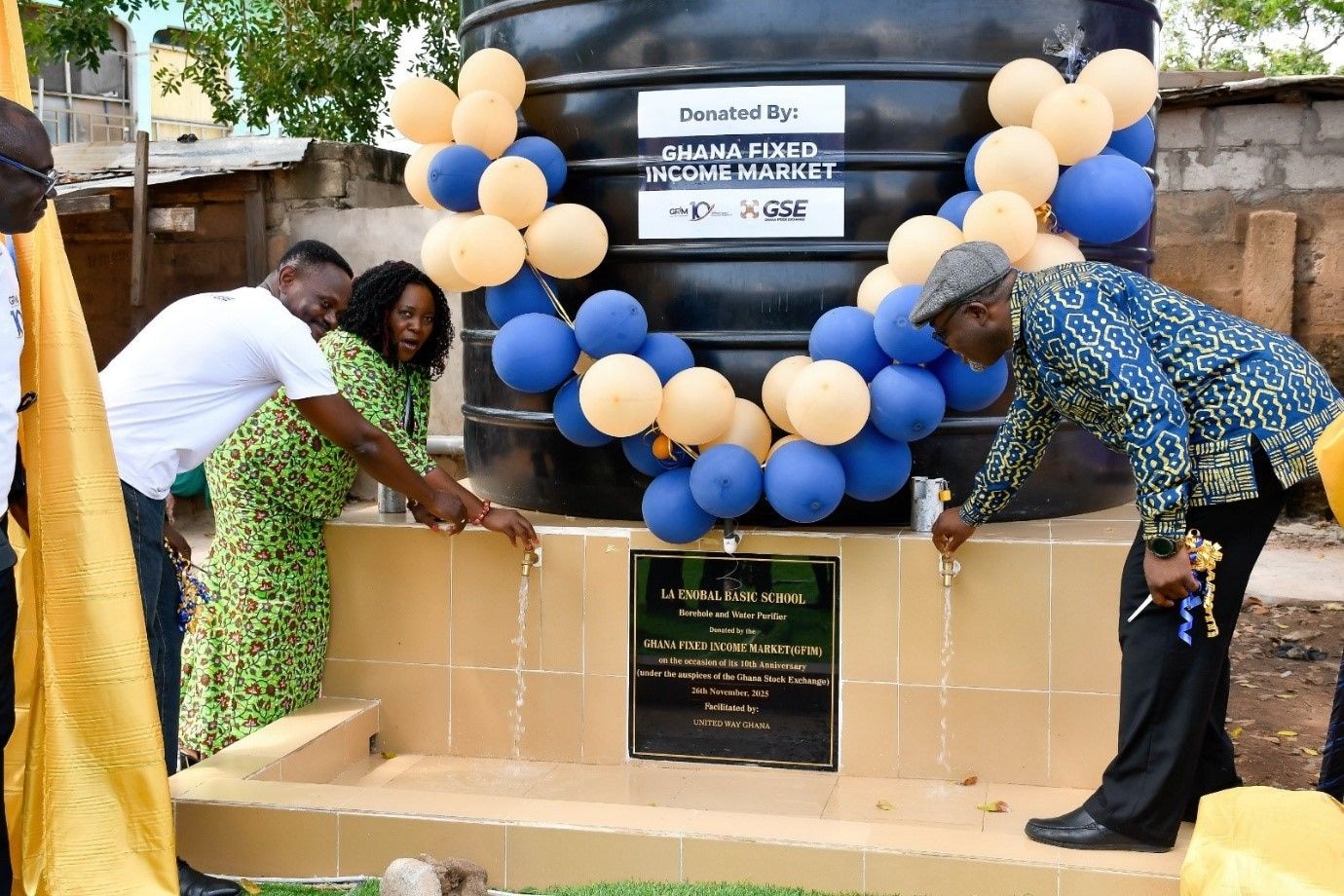 GFIM marks 10th anniversary with water project at La Enobal Basic School