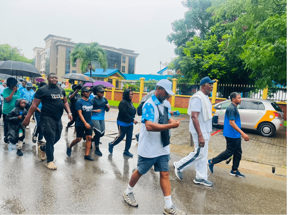Accra Ridge Church defies heavy rains, embarks on health walk to mark 90 years of service