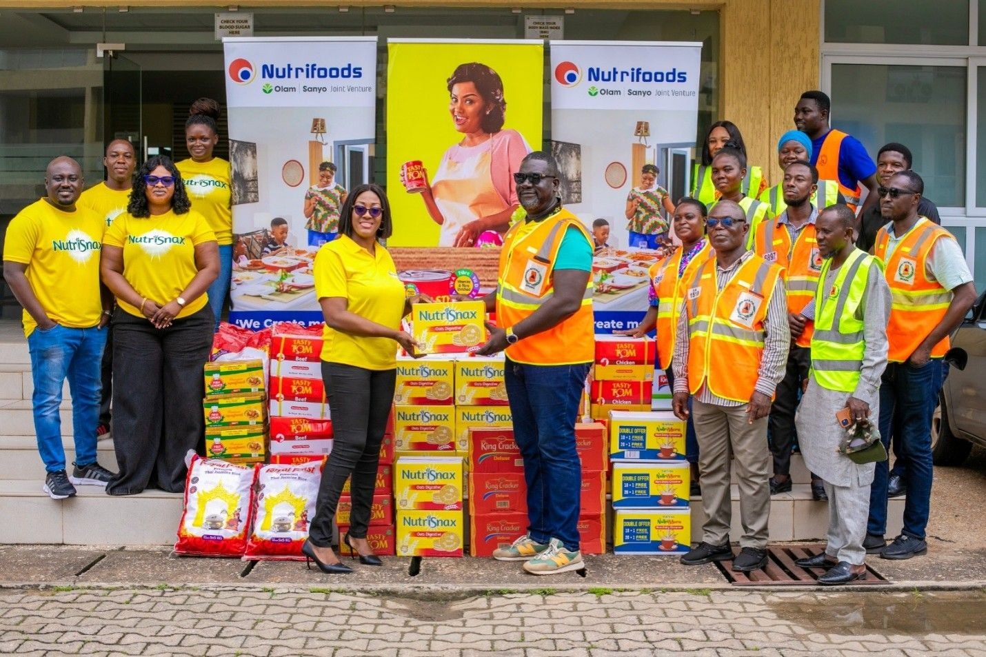 Nutrifoods donates food products to flood victims in Tema and environs