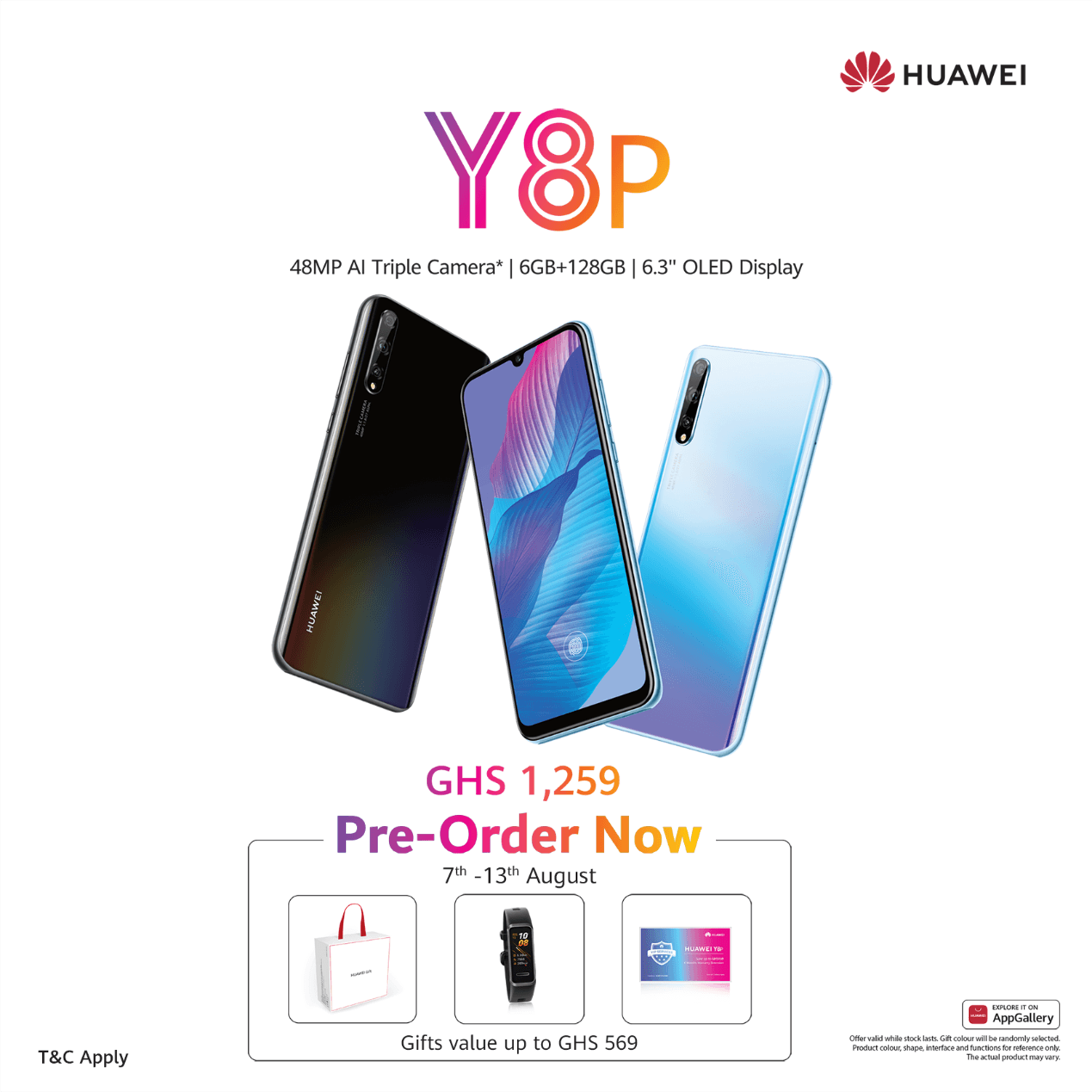 Preorder the All-new HUAWEI Y8p with 48MP AI Triple Camera and OLED Display